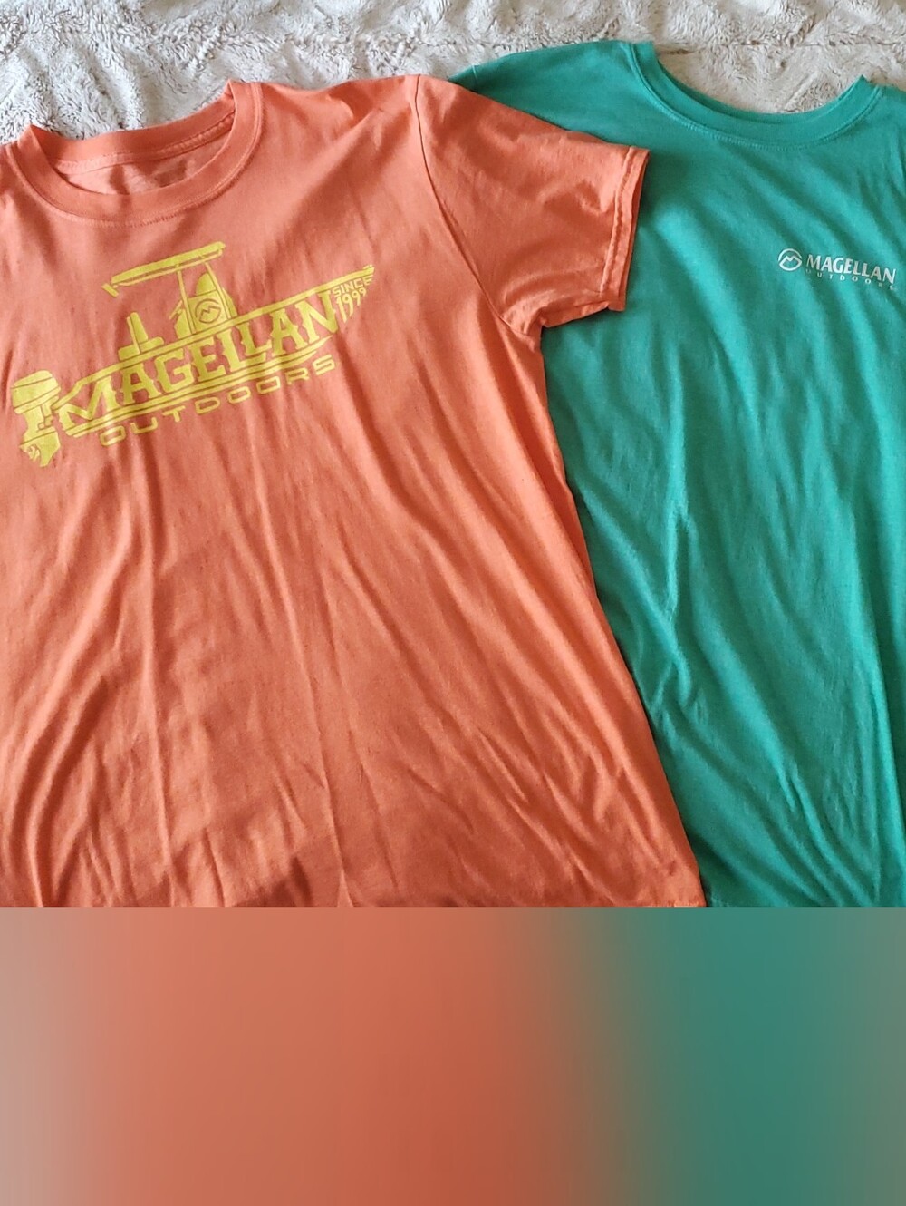 Magellan Outdoors Women's Short-Sleeve Logo Tees - Orange & Teal